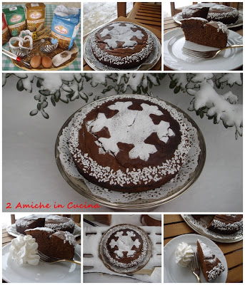 Torta al cioccolato decorata con granella di zucchero