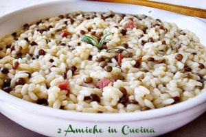 risotto alle lenticchie con prosciutto umbro