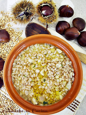 Zuppa di farro e castagne, ricetta autunnale umbra