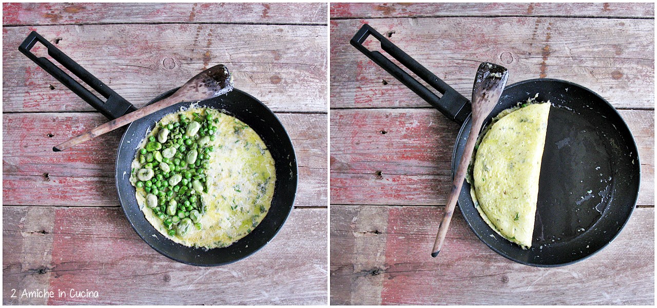 Omelette con verdure e Parmigiano Reggiano  per il #foodrevolutinday di Jamie Oliver passo passo