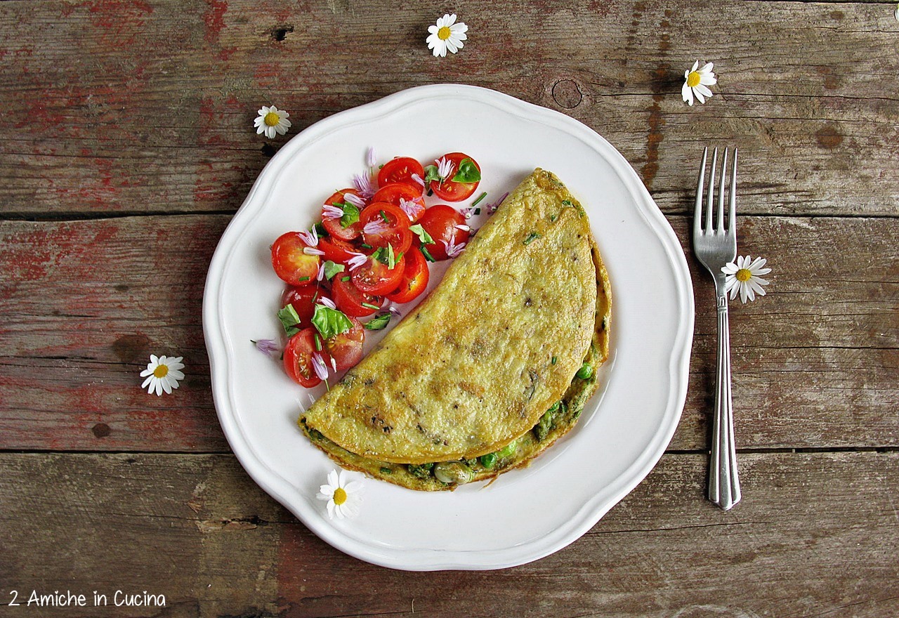Omelette con verdure e Parmigiano Reggiano  per il #foodrevolutinday di Jamie Oliver