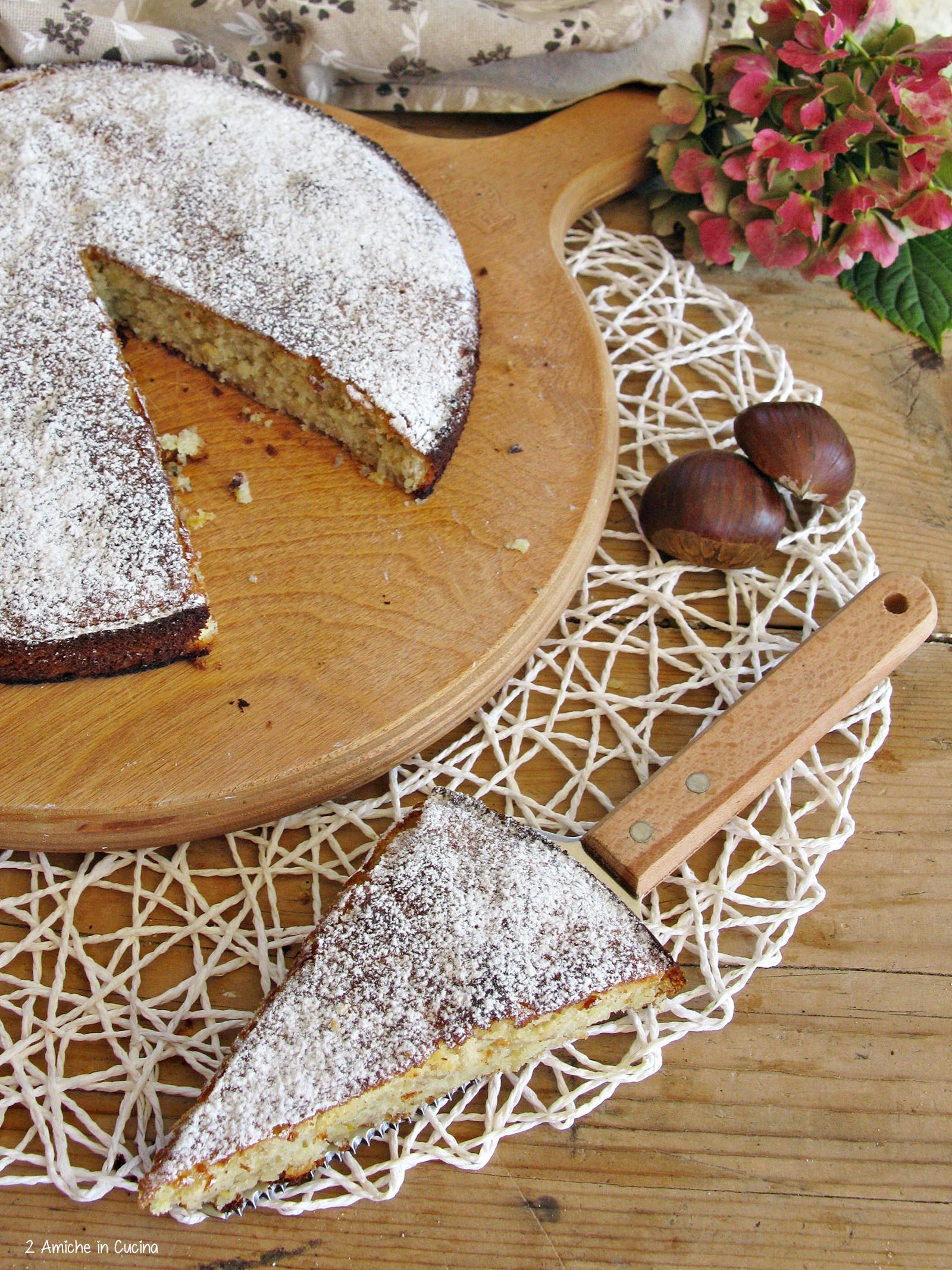 Torta di castagne - Ricetta tipica umbra senza glutine - 2 Amiche in Cucina