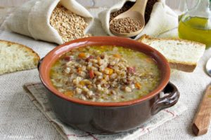 Zuppa di farro e lenticchie IGP di Castelluccio