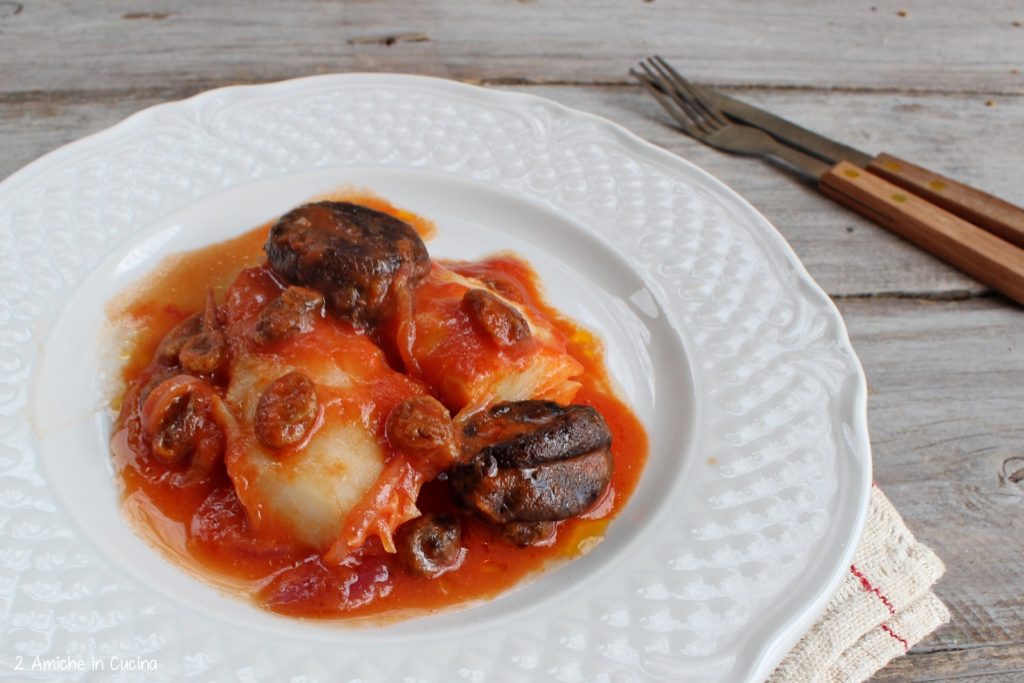 Baccala con uvetta e prugne