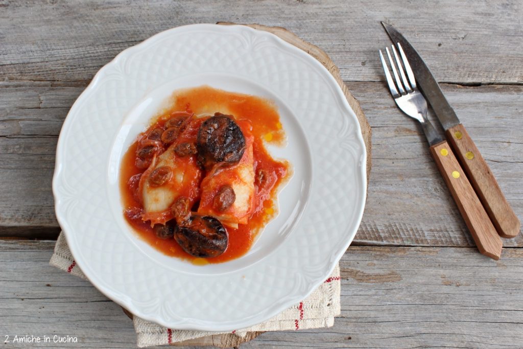 baccalà con uvetta e prugne