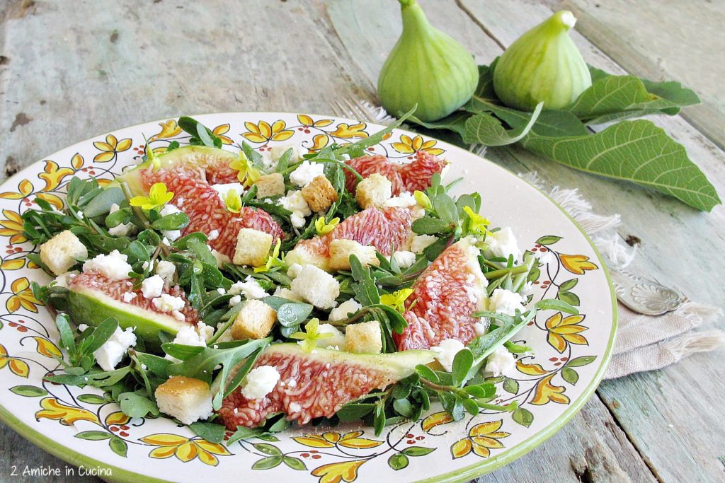 Insalata di rucola e portulaca con fichi e feta fichi - 10 ricette da provare