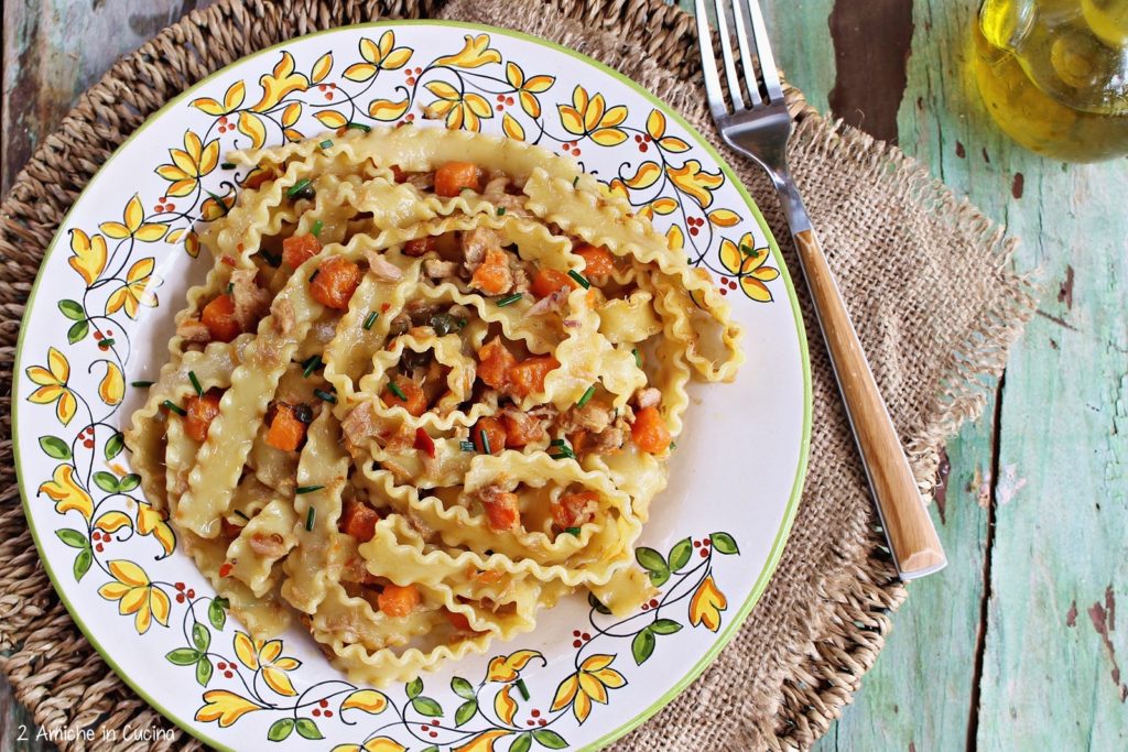 Mafaldine al tonno e zucca