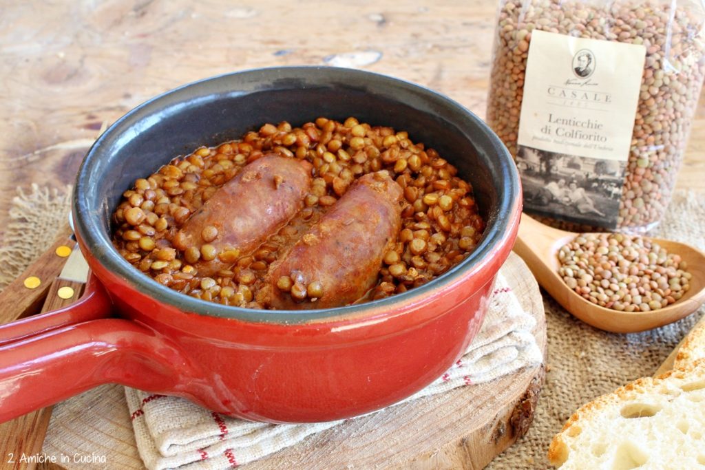 Lenticchie di Colfiorito e salsicce 