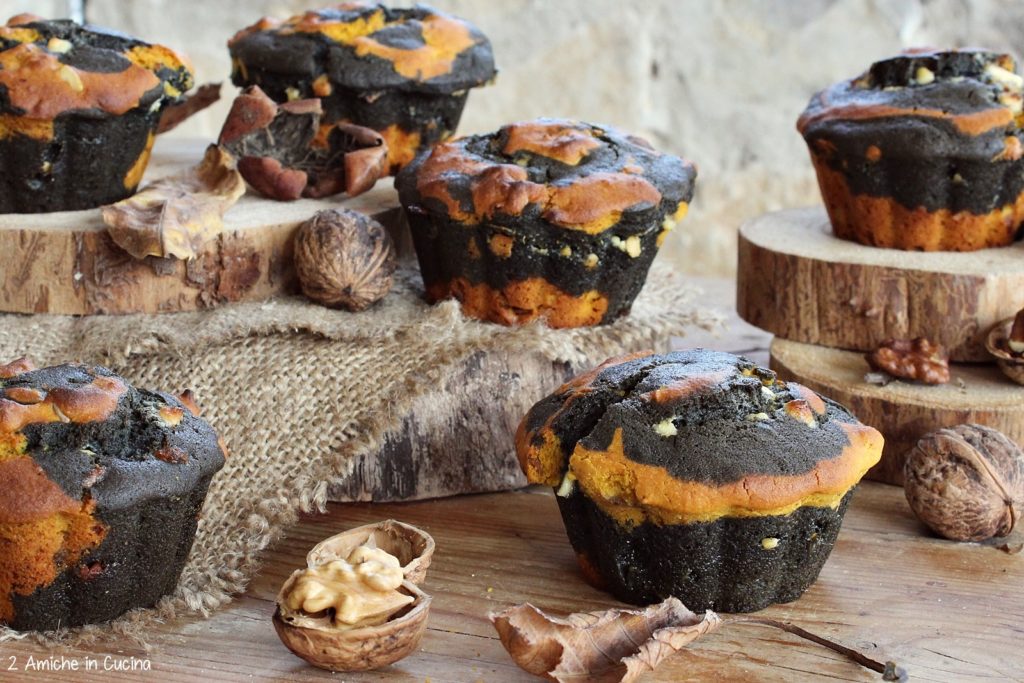 Muffin alle carote e carbone 