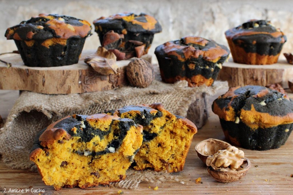 Muffin alle carote e carbone 