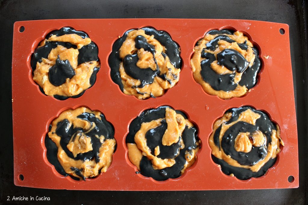 Muffin alle carote e carbone
