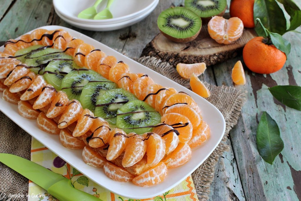 Torta alla frutta kiwi e clementine 