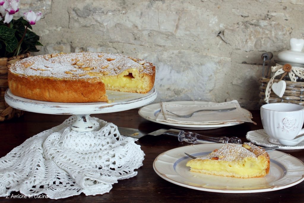 crostata con crema pasticcera