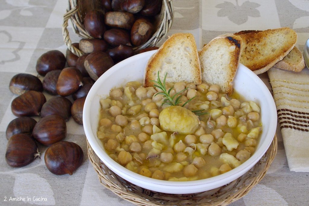 Zuppa di ceci e castagne, zuppe facili invernali