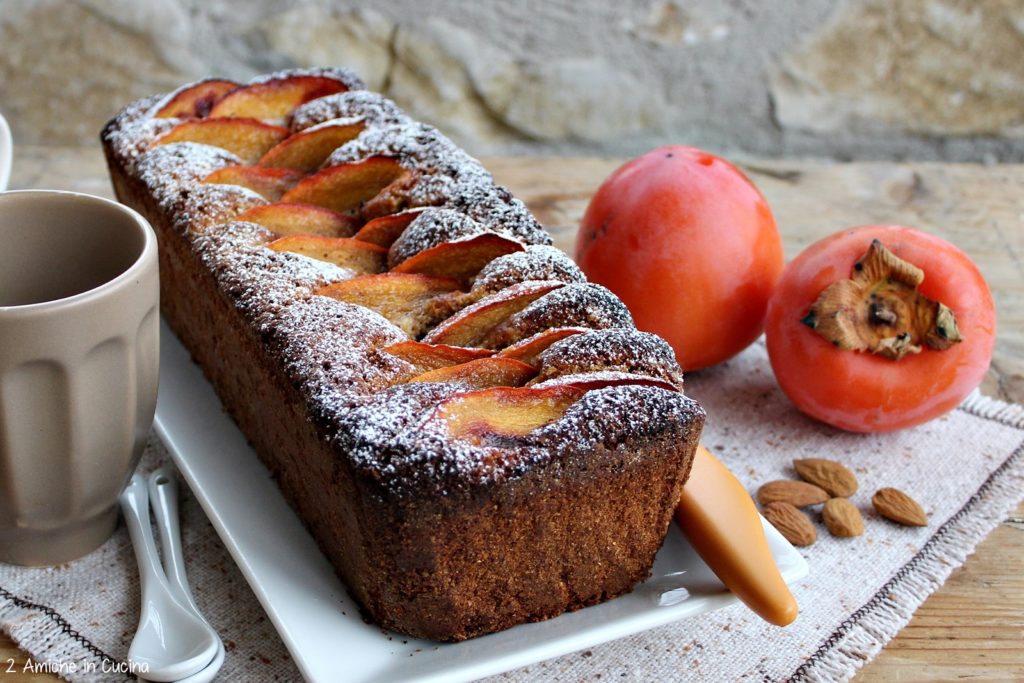 Plumcake alle mandorle e cachi 