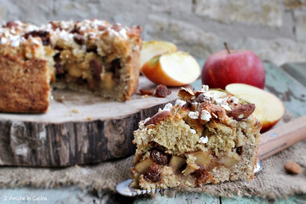 Torta di mele ai cereali e panettone