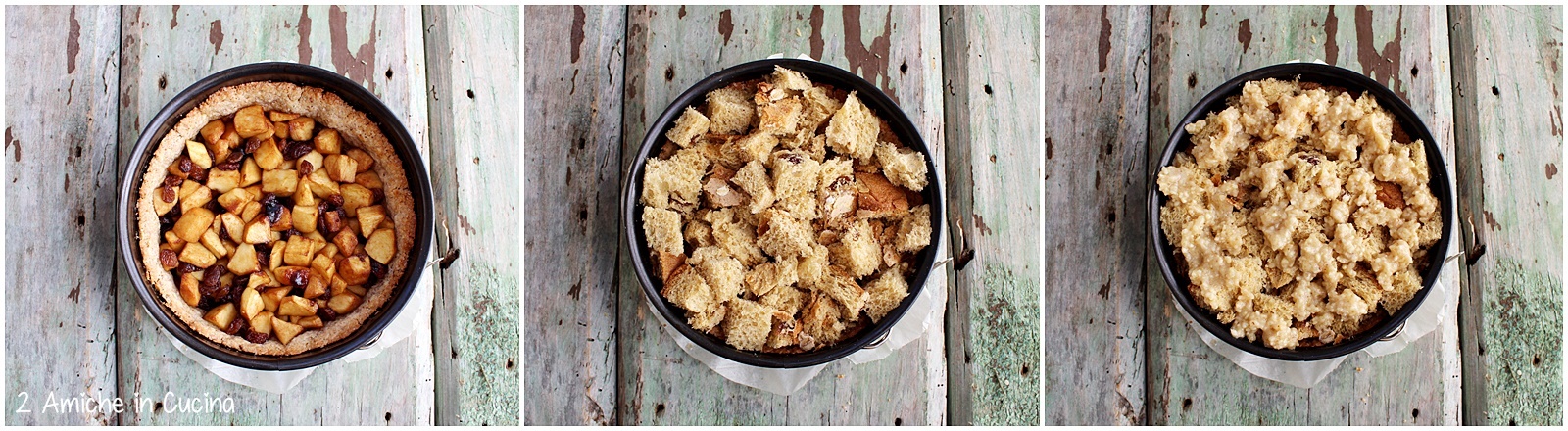 Torta di mele ai cereali e panettone passo passo