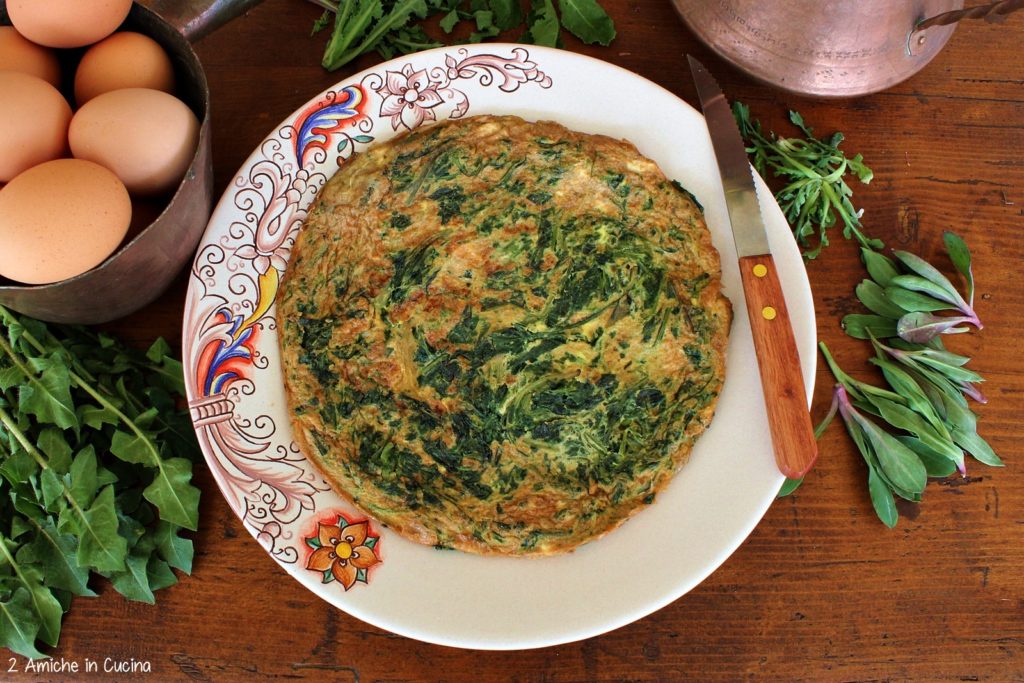 Frittata con le erbe selvatiche