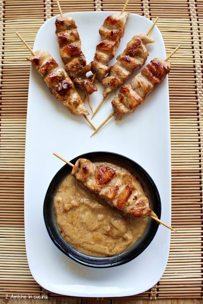 satay di pollo, spiedini thai
