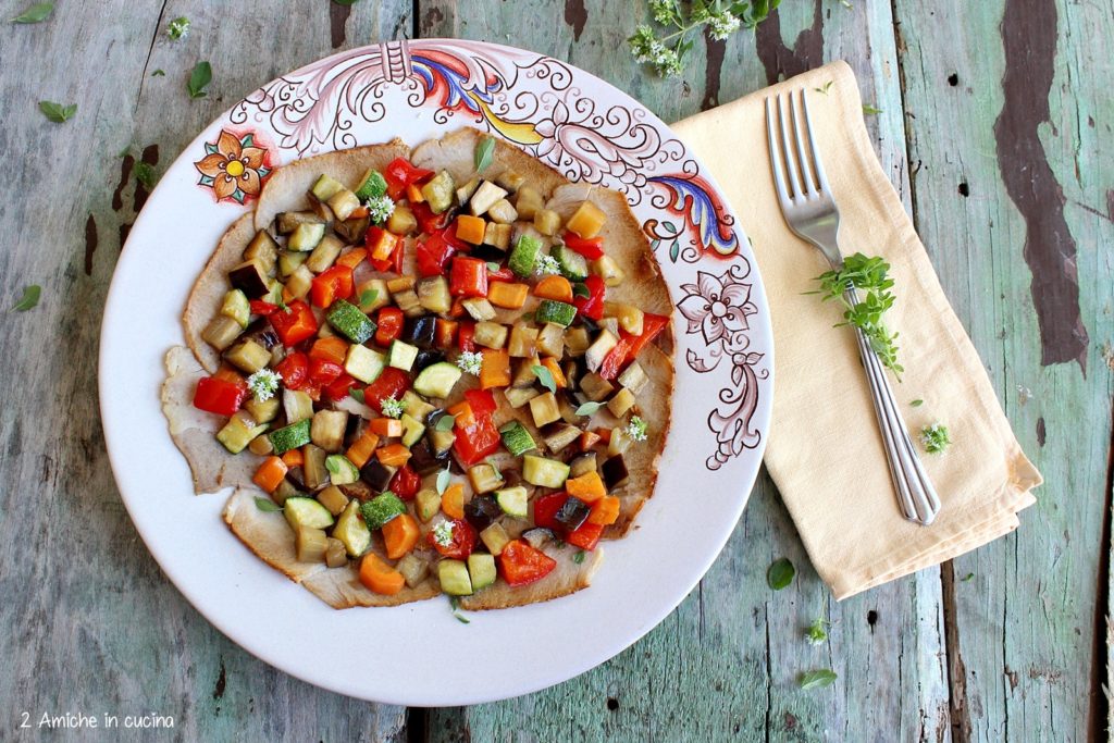 Arista con verdure piatto freddo per l'estate