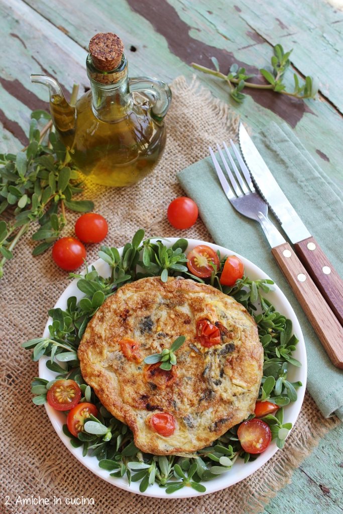 ricetta della frittata con portulaca