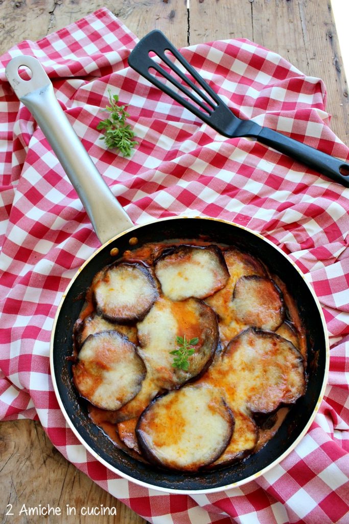 parmigiana di melanzane in padella, senza forno