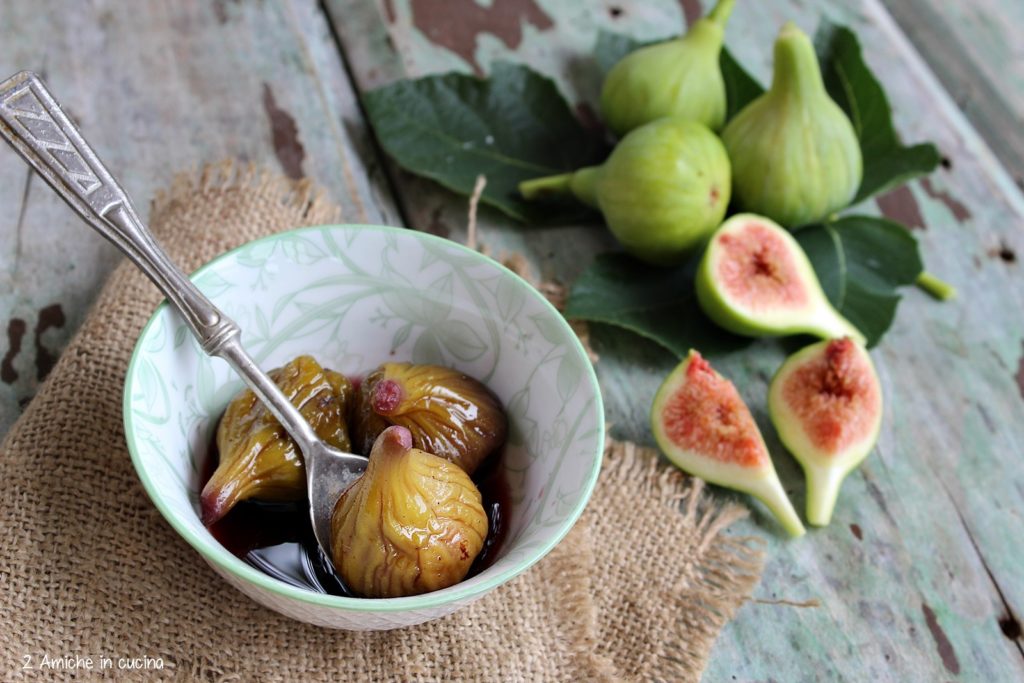 Fichi sciroppati con vino rosso, da abbinare a formaggi e dolci
