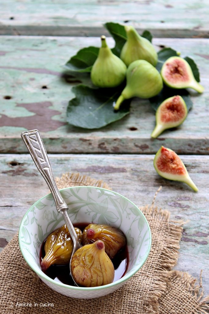 fichi sciroppati al vino rosso, per dolci e formaggi