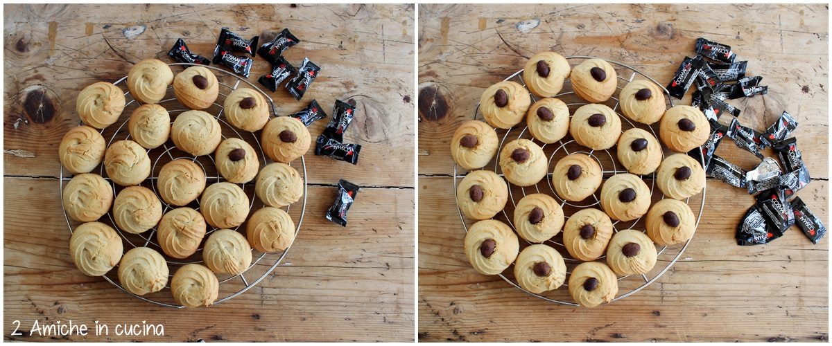 Biscotti al mascarpone e caffè con mandorle al cioccolato