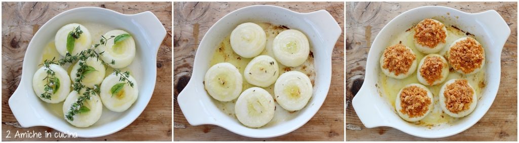 Cipolle gratinate al fonio e paprica, ricetta con cipolla di Cannara