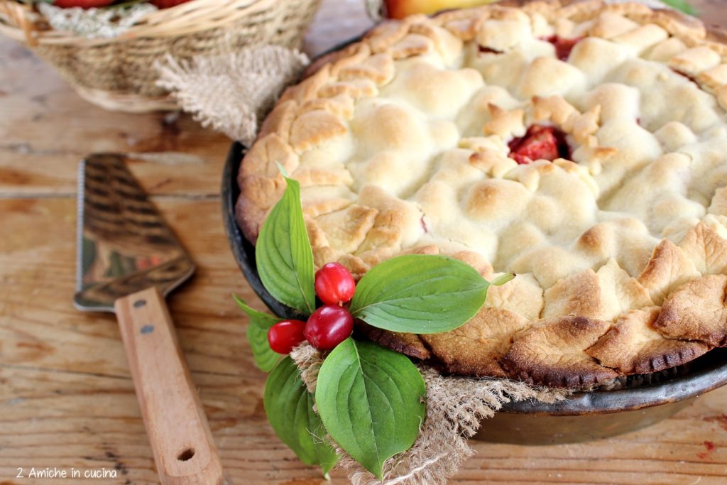Torta di mele e corniole, torta di frolla simil torta di mele di Nonna Papera