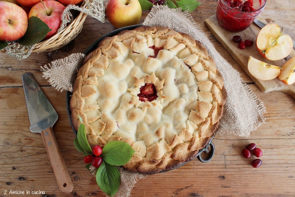 Torta di mele e corniole, torta di frolla simil torta di mele di Nonna Papera