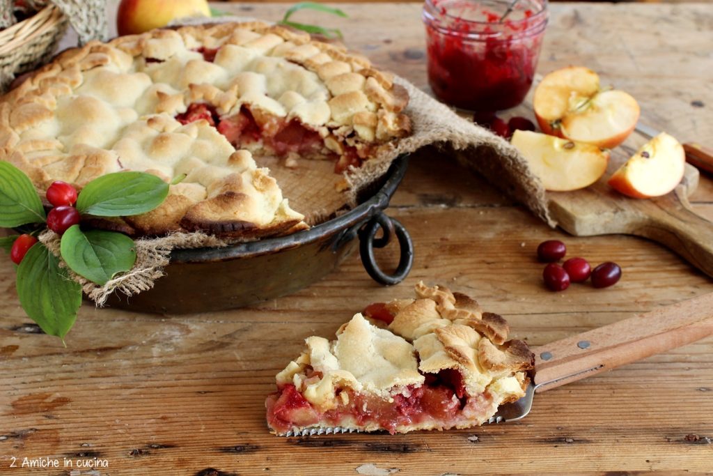 Torta di mele e corniole, torta di frolla simil torta di mele di Nonna Papera