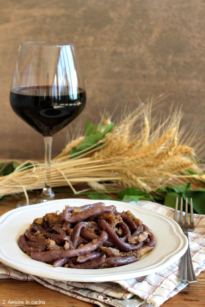 Umbricelli al Sagrantino secco di Montefalco DOCG con ragù di piccione in bianco