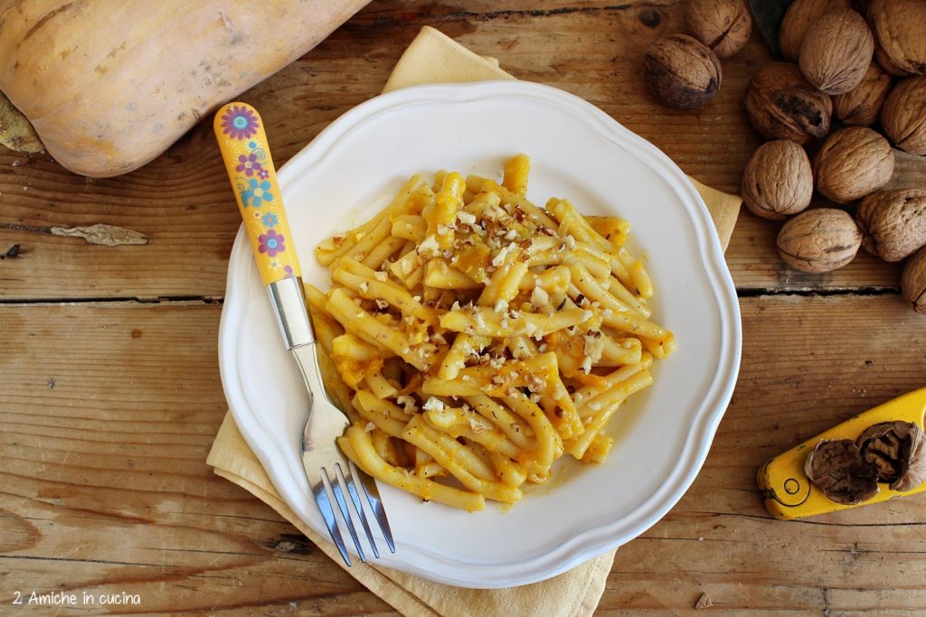 pasta zucca e noci, ricetta vegan