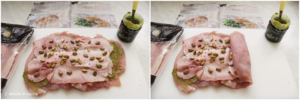 Arrosto di tacchino con pesto di pistacchi, prosciutto alle erbe e patate, dal ricettario Eurospin