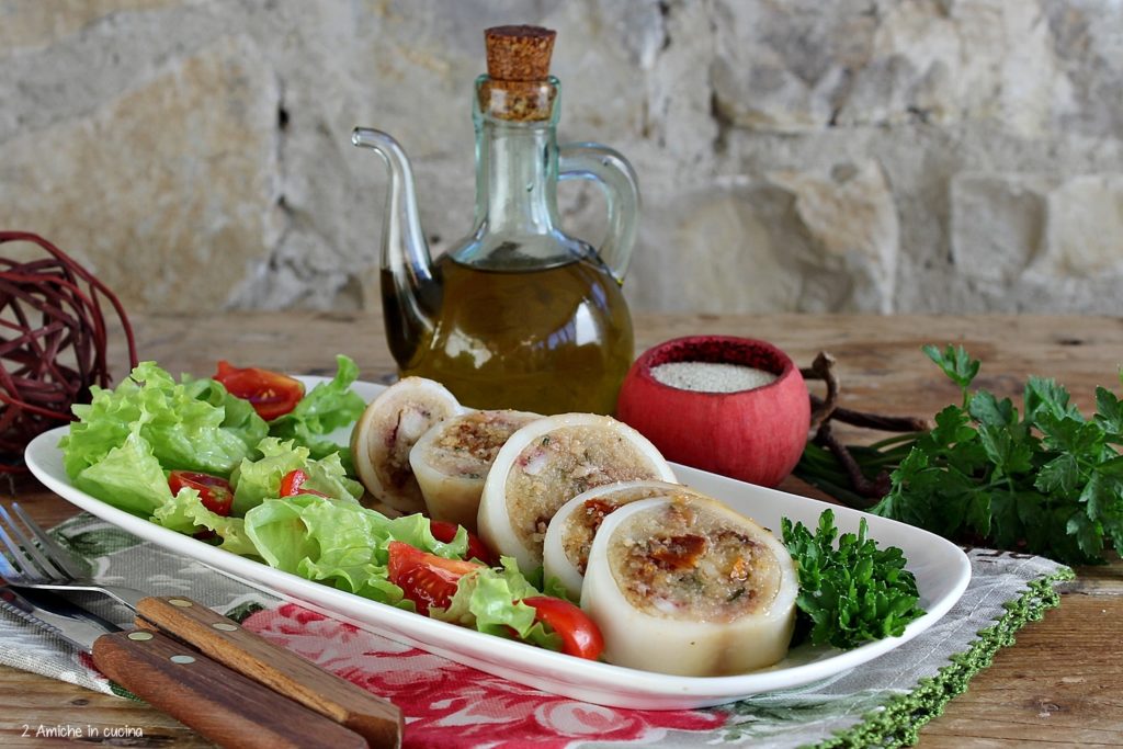 calamari ripieni di fonio e pomodori secchi, ricetta senza glutine