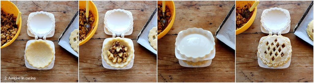 crostatine di mele, frutta secca e spezie, per la colazione o la merenda