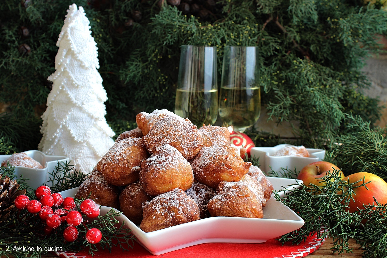 Frittelle olandesi con le mele - Oliebollen met appel ricetta tipica olandese di Capodanno