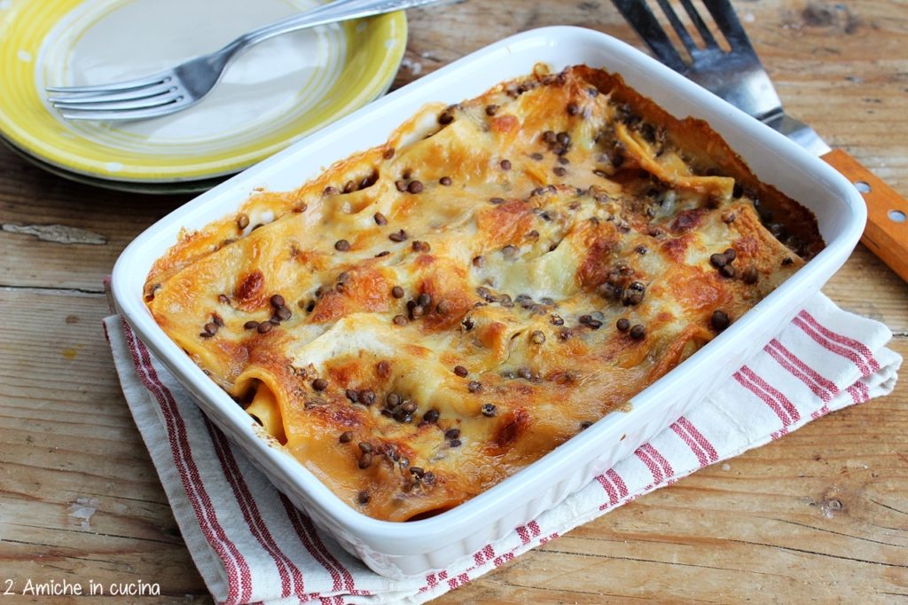 lasagne lenticchie e provola, come riciclare le lenticchie di Capodanno