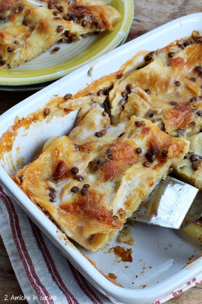 lasagne lenticchie e provola, come riciclare le lenticchie di Capodanno