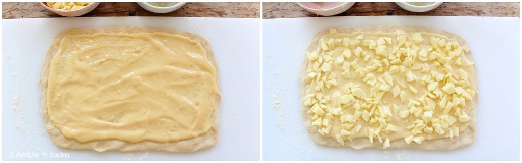 Preparazione dei krapfen alle mele tedeschi