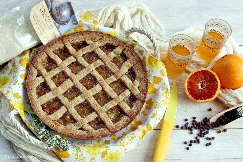 Crostata per la colazione con farina di roveja, prodotto tipico umbro e Presidio Slow Food