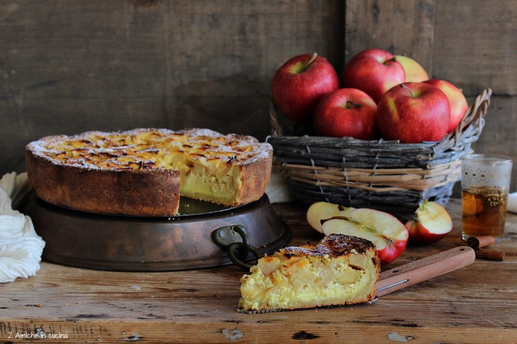 Torta di mele della Normandia, con Calvados e cannella