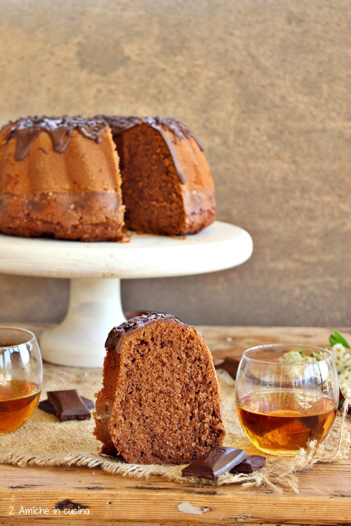 torta al whisky con cioccolato fondente