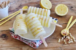 frozen yogurt al limone e zafferano, gelati facili senza gelatiera
