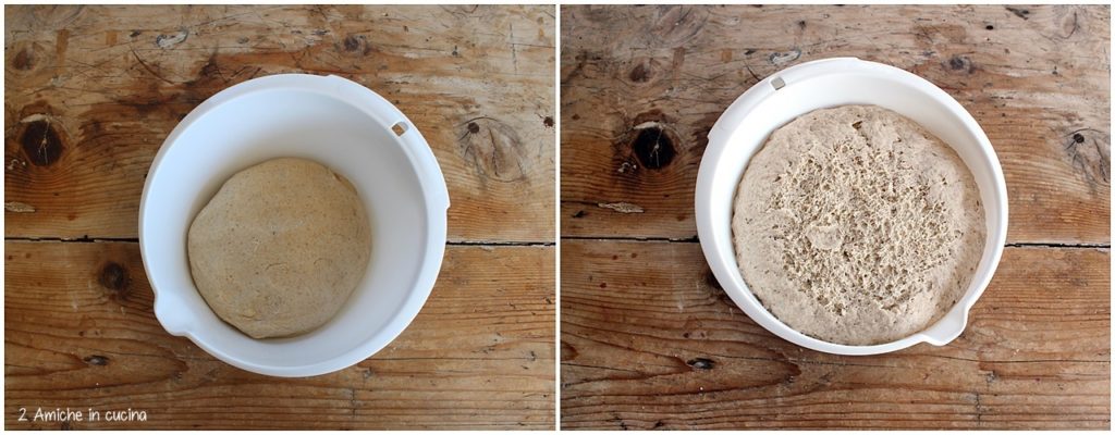 pane di segale in lievitazione