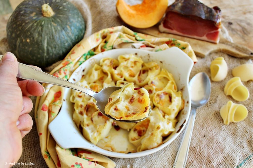 lumaconi in bianco gratinati, dai profumi autunnali
