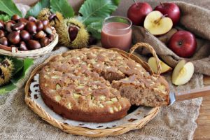 Torta di mele e castagne senza glutine e senza lattosio