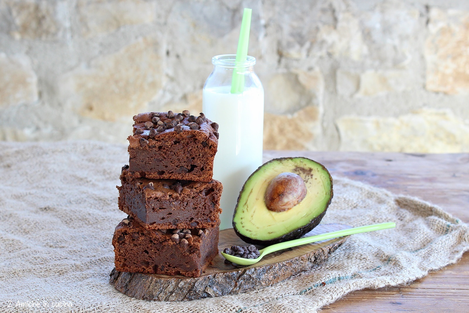 Brownies Con Avocado E Gocce Di Cioccolato 2 Amiche In Cucina